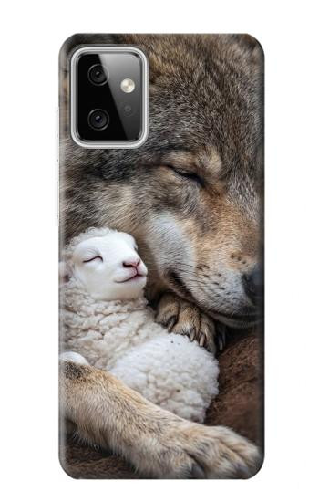 S4089 Gentle Wolf And Lamb Friendship Art Hülle Schutzhülle Taschen für Motorola Moto G Power (2023) 5G