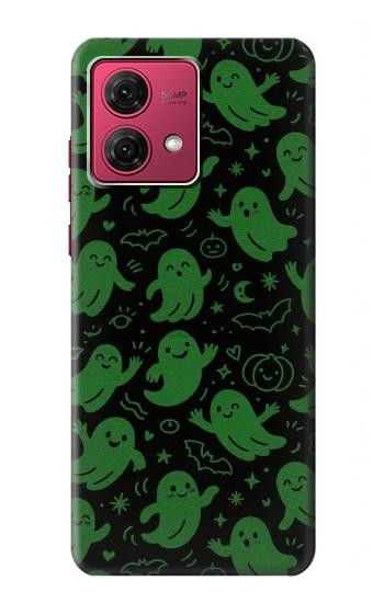 S4087 Cute Green Ghost Cartoon Pattern Hülle Schutzhülle Taschen für Motorola Moto G84