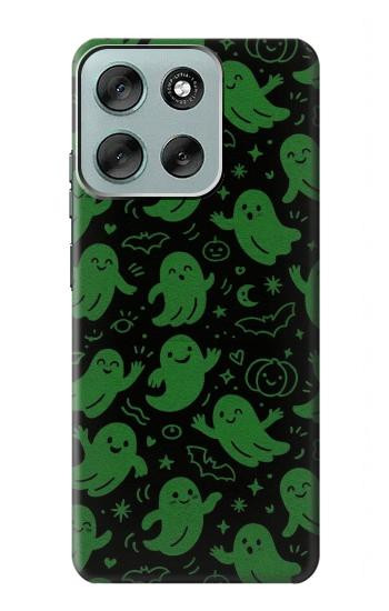 S4087 Cute Green Ghost Cartoon Pattern Hülle Schutzhülle Taschen für Motorola Moto G56