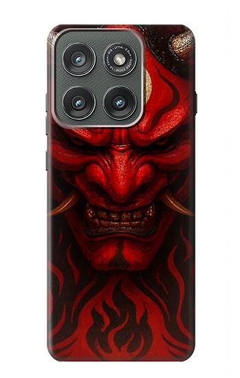 S4099 Mystic Red Demon Illustration Hülle Schutzhülle Taschen für Motorola Edge (2025)
