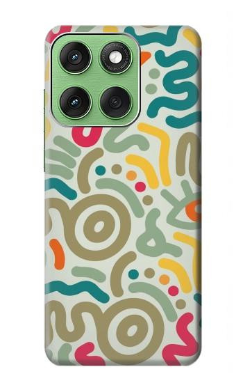 S4078 Abstract Colorful Doodle Pattern Hülle Schutzhülle Taschen für Motorola Edge 60