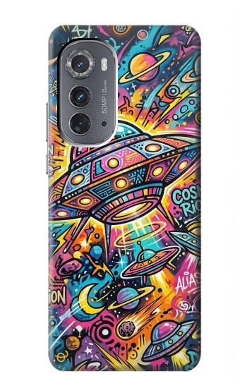 S4085 Cosmic Spaceship Psychedelic Art Hülle Schutzhülle Taschen für Motorola Edge (2022)