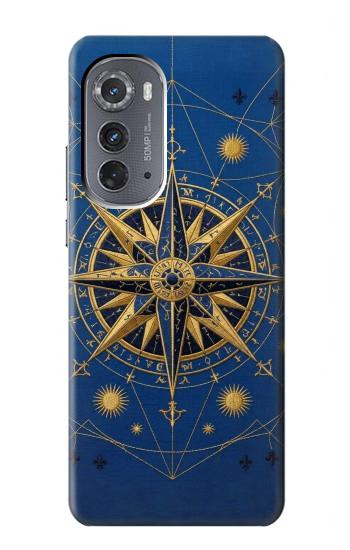 S4086 Nautical Compass Maritime Design Hülle Schutzhülle Taschen für Motorola Edge (2022)