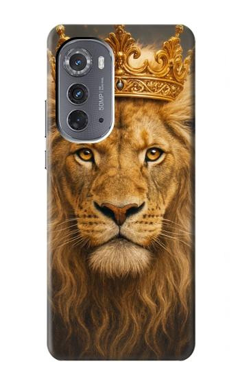 S4093 Royal Lion Portrait Artwork Hülle Schutzhülle Taschen für Motorola Edge (2022)
