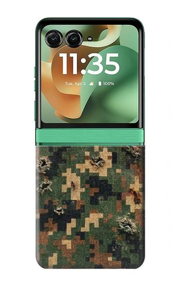 S4091 Green Digital Camouflage Pattern Hülle Schutzhülle Taschen für Motorola Razr 70+,60+, Razr+ (2026, 2025, 2024)