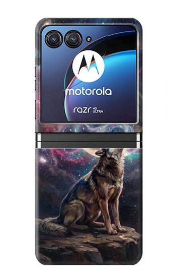 S4110 Mystic Wolf Ancient Symbol Artwork Hülle Schutzhülle Taschen für Motorola Razr 40 Ultra