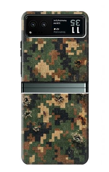 S4091 Green Digital Camouflage Pattern Hülle Schutzhülle Taschen für Motorola Razr 40