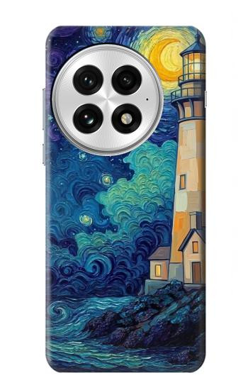 S4092 Moonlit Lighthouse Coastal Painting Hülle Schutzhülle Taschen für OnePlus 13