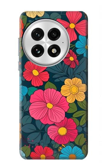 S4105 Vibrant Colorful Floral Pattern Hülle Schutzhülle Taschen für OnePlus 13