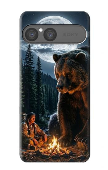 S4095 Majestic Bear Indian Wilderness Art Hülle Schutzhülle Taschen für Sony Xperia 10 VII