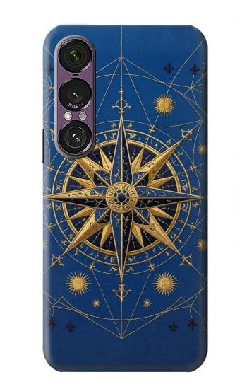 S4086 Nautical Compass Maritime Design Hülle Schutzhülle Taschen für Sony Xperia 1 VII