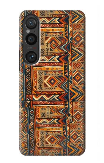 S4079 Tribal Geometric Ethnic Pattern Hülle Schutzhülle Taschen für Sony Xperia 1 VI