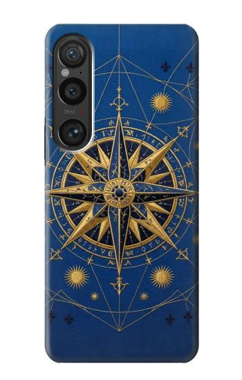 S4086 Nautical Compass Maritime Design Hülle Schutzhülle Taschen für Sony Xperia 1 VI