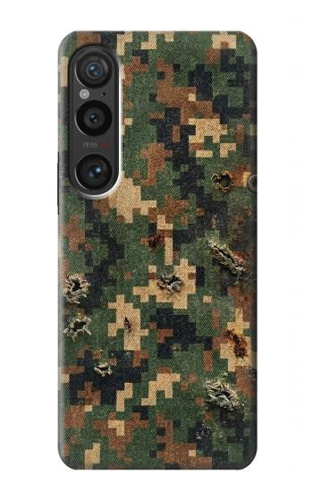 S4091 Green Digital Camouflage Pattern Hülle Schutzhülle Taschen für Sony Xperia 1 VI