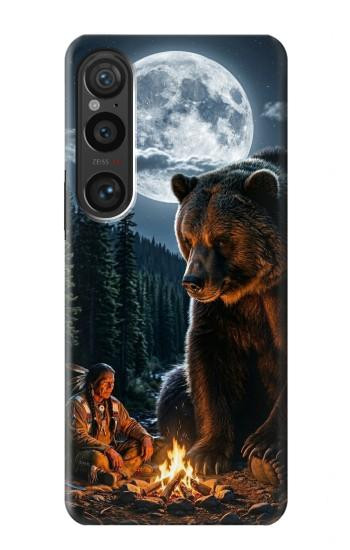 S4095 Majestic Bear Indian Wilderness Art Hülle Schutzhülle Taschen für Sony Xperia 1 VI