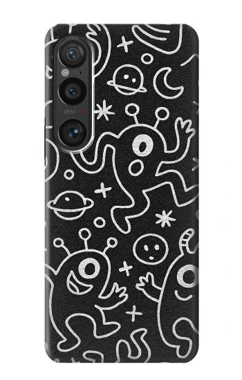 S4101 Cute Cartoon Monster Pattern Hülle Schutzhülle Taschen für Sony Xperia 1 VI