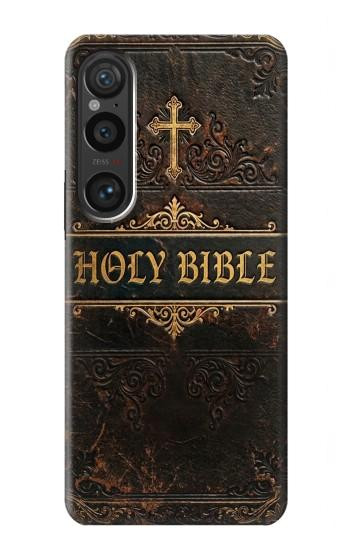 S4109 Vintage Antique Bible Book Cover Art Hülle Schutzhülle Taschen für Sony Xperia 1 VI