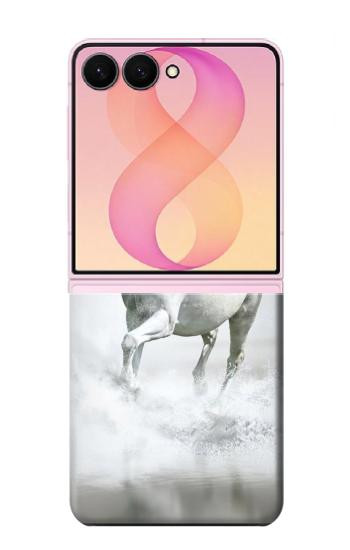 S0932 White Horse Hülle Schutzhülle Taschen für Samsung Galaxy Z Flip 8