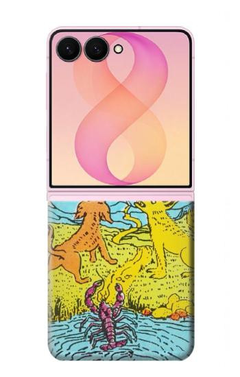 S3435 Tarot Card Moon Hülle Schutzhülle Taschen für Samsung Galaxy Z Flip 8