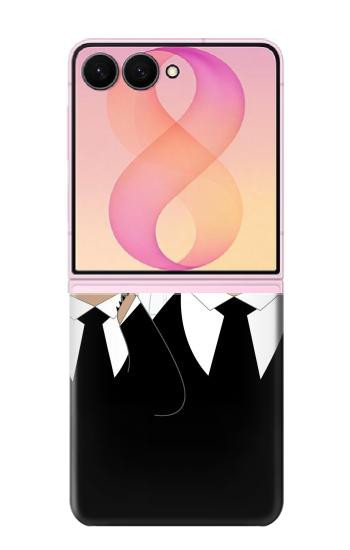 S3557 Bear in Black Suit Hülle Schutzhülle Taschen für Samsung Galaxy Z Flip 8