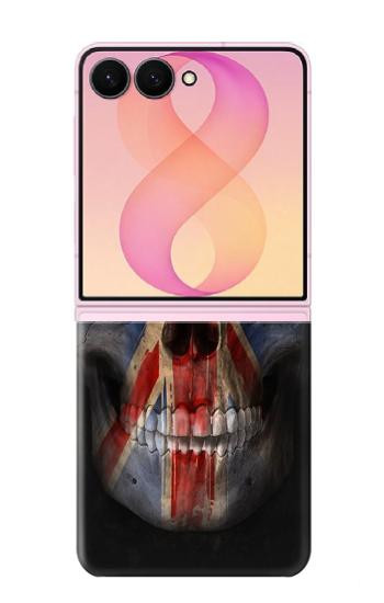 S3848 United Kingdom Flag Skull Hülle Schutzhülle Taschen für Samsung Galaxy Z Flip 8