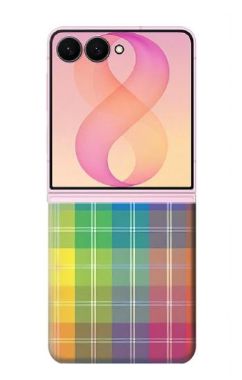 S3942 LGBTQ Rainbow Plaid Tartan Hülle Schutzhülle Taschen für Samsung Galaxy Z Flip 8