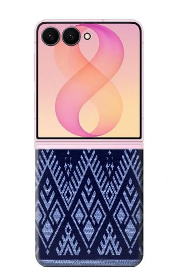 S3950 Textile Thai Blue Pattern Hülle Schutzhülle Taschen für Samsung Galaxy Z Flip 8