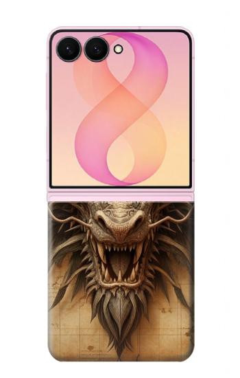 S3981 Dragon Head Old Map Hülle Schutzhülle Taschen für Samsung Galaxy Z Flip 8