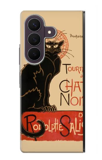 S2739 Chat Noir Black Cat Vintage Hülle Schutzhülle Taschen für Samsung Galaxy Z Fold 8 Ultra
