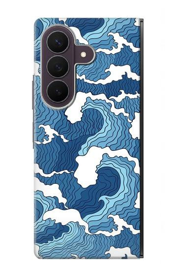 S3751 Wave Pattern Hülle Schutzhülle Taschen für Samsung Galaxy Z Fold 8 Ultra