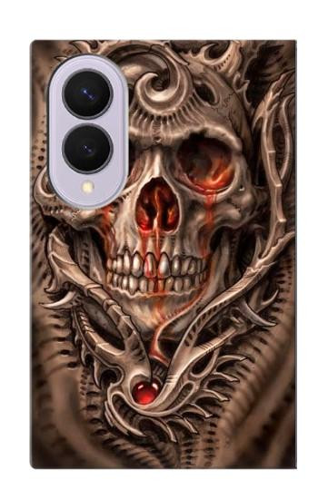 S1675 Skull Blood Tattoo Hülle Schutzhülle Taschen für Samsung Galaxy Z Fold 8