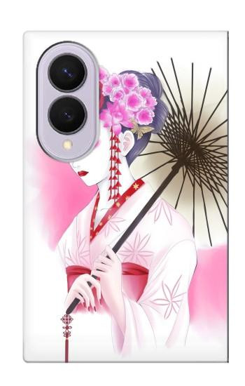 S2579 Japanese Traditional Geisha Kimono Hülle Schutzhülle Taschen für Samsung Galaxy Z Fold 8