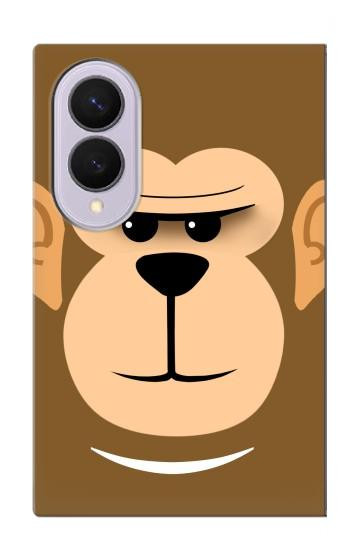 S2721 Cute Grumpy Monkey Cartoon Hülle Schutzhülle Taschen für Samsung Galaxy Z Fold 8