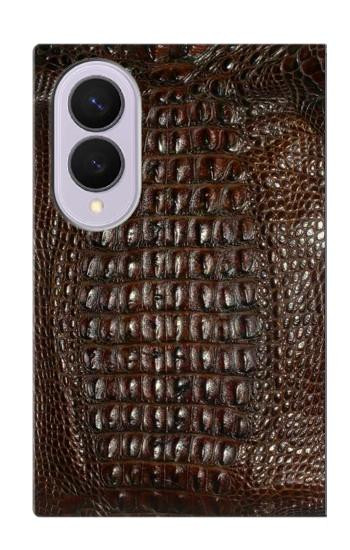 S2850 Brown Skin Alligator Graphic Printed Hülle Schutzhülle Taschen für Samsung Galaxy Z Fold 8