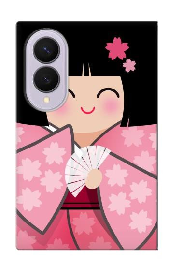 S3042 Japan Girl Hina Doll Kimono Sakura Hülle Schutzhülle Taschen für Samsung Galaxy Z Fold 8