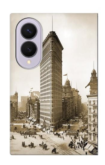 S3046 Old New York Flatiron Building Hülle Schutzhülle Taschen für Samsung Galaxy Z Fold 8