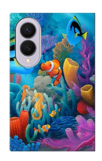 S3227 Underwater World Cartoon Hülle Schutzhülle Taschen für Samsung Galaxy Z Fold 8