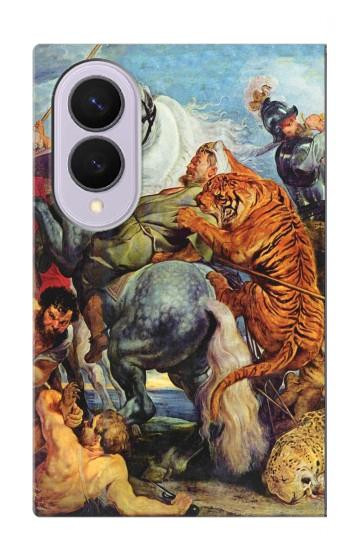 S3331 Peter Paul Rubens Tiger und Lowenjagd Hülle Schutzhülle Taschen für Samsung Galaxy Z Fold 8