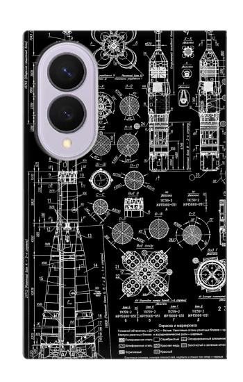 S3436 Apollo Blue Print Hülle Schutzhülle Taschen für Samsung Galaxy Z Fold 8