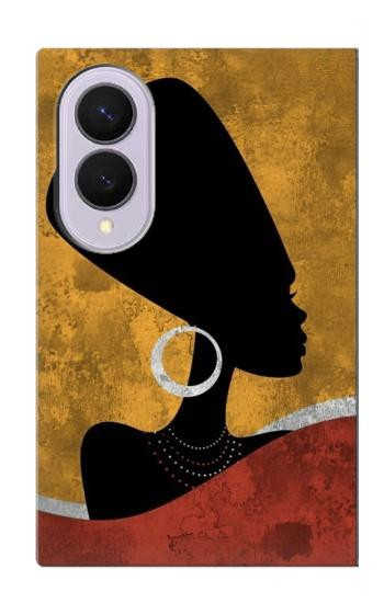 S3453 African Queen Nefertiti Silhouette Hülle Schutzhülle Taschen für Samsung Galaxy Z Fold 8