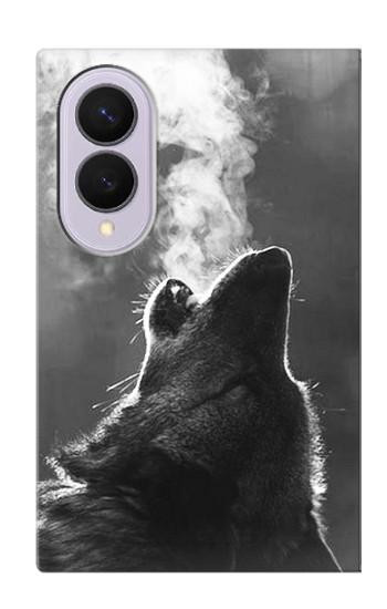 S3505 Wolf Howling Hülle Schutzhülle Taschen für Samsung Galaxy Z Fold 8