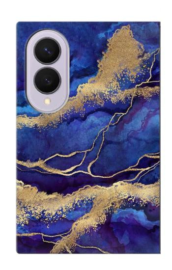 S3906 Navy Blue Purple Marble Hülle Schutzhülle Taschen für Samsung Galaxy Z Fold 8