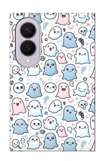 S4013 Seamless Cute Ghost Pattern Hülle Schutzhülle Taschen für Samsung Galaxy Z Fold 8