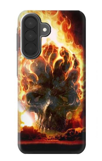 S0863 Hell Fire Skull Hülle Schutzhülle Taschen für Samsung Galaxy A27