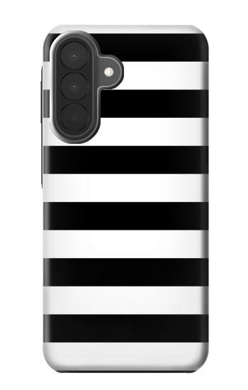 S1596 Black and White Striped Hülle Schutzhülle Taschen für Samsung Galaxy A27