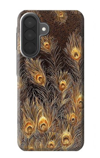 S3691 Gold Peacock Feather Hülle Schutzhülle Taschen für Samsung Galaxy A27