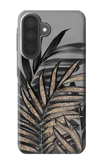 S3692 Gray Black Palm Leaves Hülle Schutzhülle Taschen für Samsung Galaxy A27