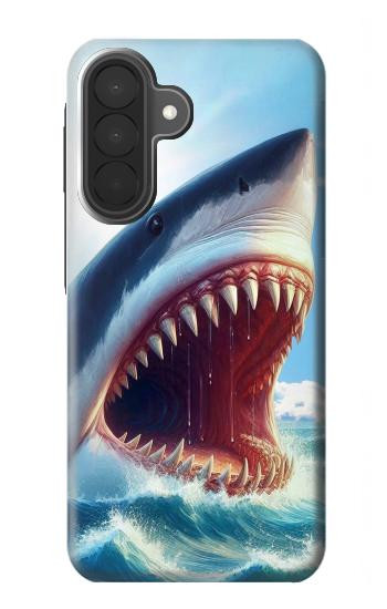 S4004 Oil Color Painting Giant Shark Hülle Schutzhülle Taschen für Samsung Galaxy A27