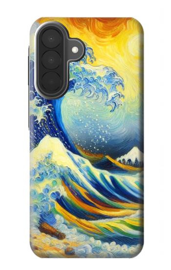 S4005 Oil Color Painting Great Waves Hülle Schutzhülle Taschen für Samsung Galaxy A27
