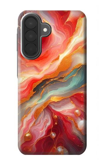S4012 Red Marble Gold Veins Hülle Schutzhülle Taschen für Samsung Galaxy A27